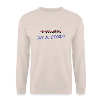 Pain au chocolat - Sweat-shirt Unisexe - sable - Devant - Alina (178cm) & Michal (187cm)