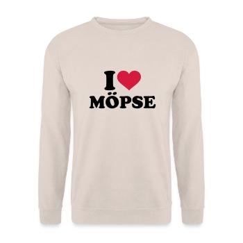 Mops - Unisex Pullover - Sand - Vorne - Alina (178cm) & Michal (187cm)