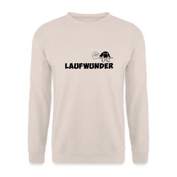Laufwunder - Unisex Pullover - Sand - Vorne - Alina (178cm) & Michal (187cm)