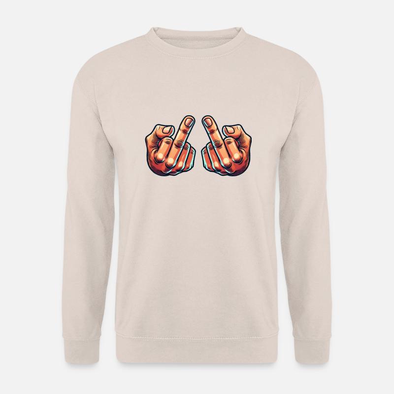 mittelfinger 2 - Unisex Pullover - Sand