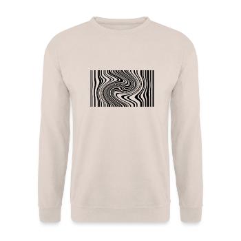 Crazy Zebra auf Drogen Hypnose - Unisex Pullover - Sand - Vorne - Alina (178cm) & Michal (187cm)