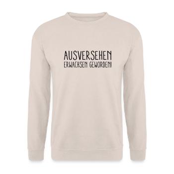 Erwachsen geworden - Unisex Pullover - Sand - Vorne - Alina (178cm) & Michal (187cm)