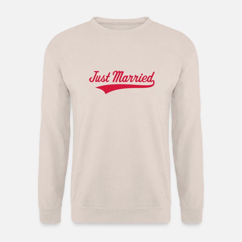 Just Married (Hochzeit / Heirat) - Unisex Pullover - Sand