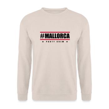 mallorca party crew design - Unisex Pullover - Sand - Vorne - Alina (178cm) & Michal (187cm)