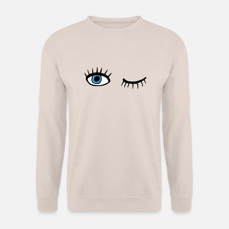 zwinkernde Augen - Unisex Pullover - Sand