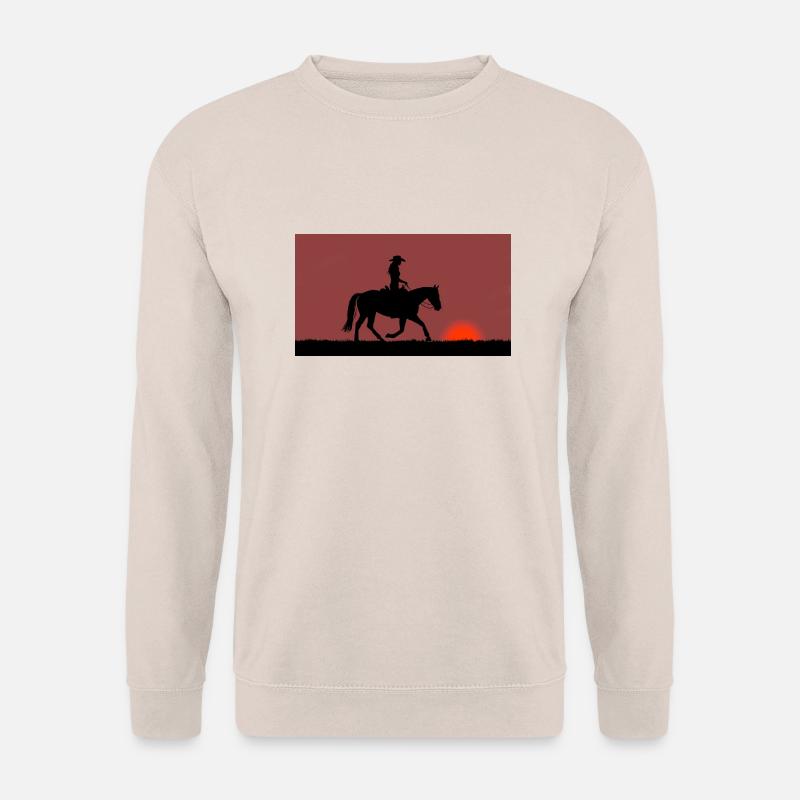 Western Reiter Sonnenuntergang - Unisex Pullover - Sand