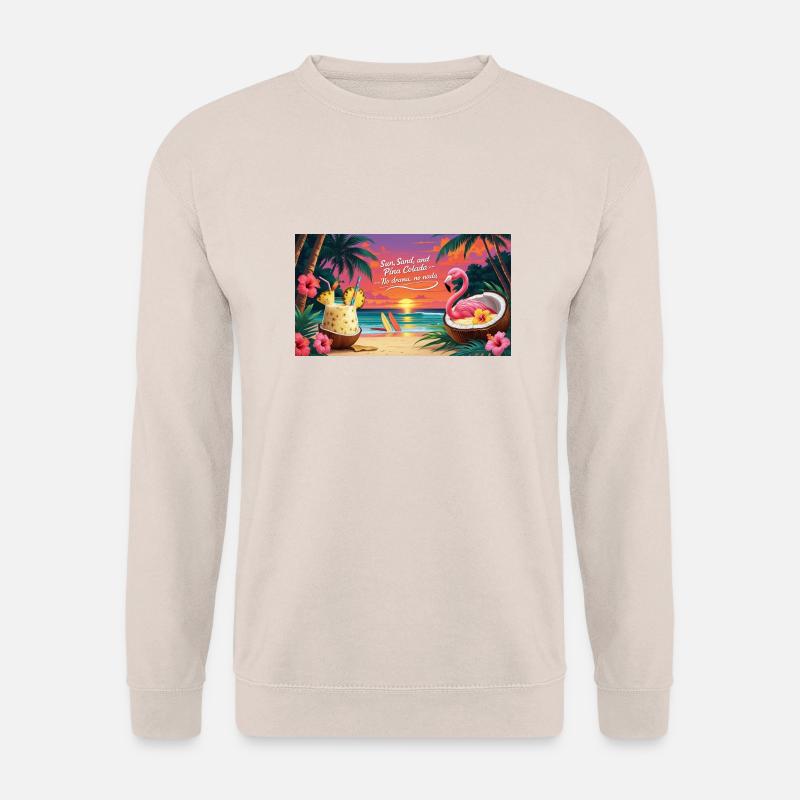piña colada drink hawaii design - Unisex Pullover - Sand