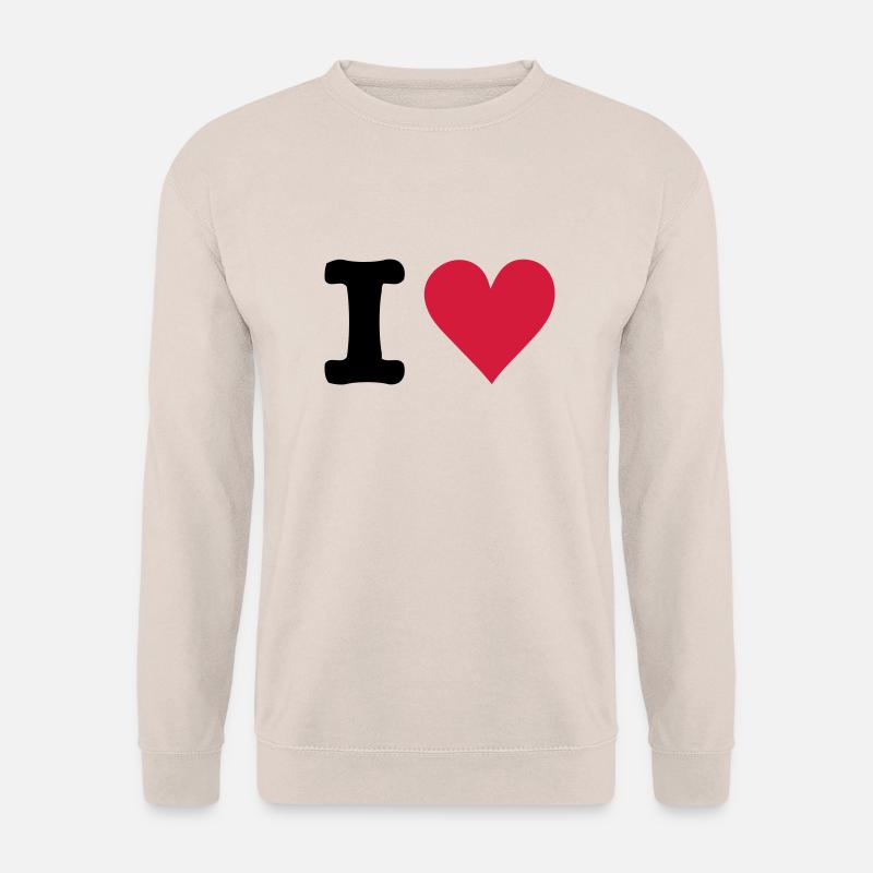 I - Heart - Love - Unisex Pullover - Sand