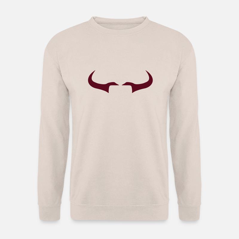 Bull Horns 02 - red - Unisex Pullover - Sand
