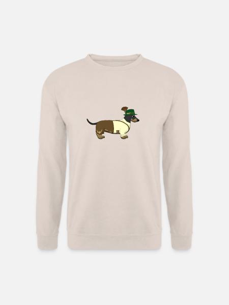 Der bayerische Dackel weißes Hemd - Unisex Pullover - Sand