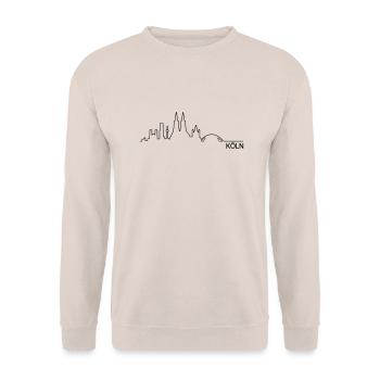 Skyline Köln Linie - Unisex Pullover - Sand - Vorne - Alina (178cm) & Michal (187cm)