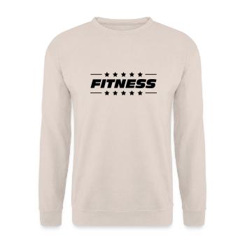 Bodybuilding Fitness Musculation Krafttraining - Unisex Sweatshirt - sand - Front - Alina (178cm) & Michal (187cm)