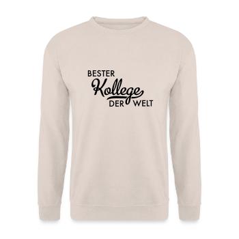 bester kollege - Unisex Pullover - Sand - Vorne - Alina (178cm) & Michal (187cm)