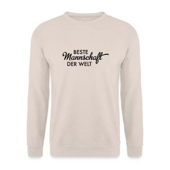 Beste Mannschaft der Welt - Unisex Pullover - Sand - Vorne - Alina (178cm) & Michal (187cm)