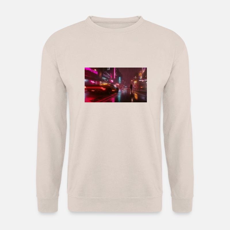 Cyberpunk Stadt1 - Unisex Pullover - Sand
