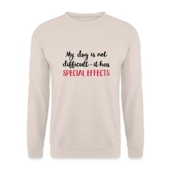 dog - Unisex Pullover - Sand - Vorne - Alina (178cm) & Michal (187cm)