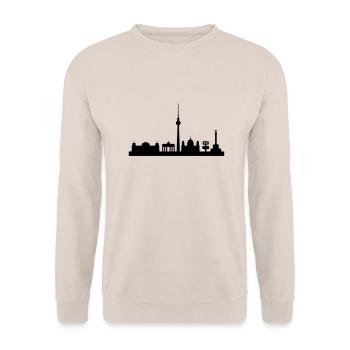 Berlin2 - Sweat-shirt Unisexe - sable - Devant - Alina (178cm) & Michal (187cm)