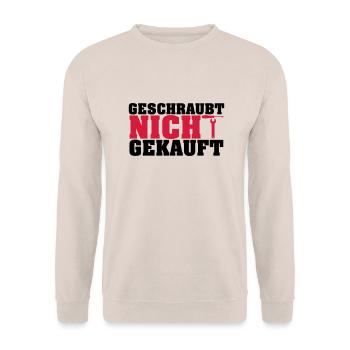 Geschraubt nicht gekauft - Unisex Pullover - Sand - Vorne - Alina (178cm) & Michal (187cm)