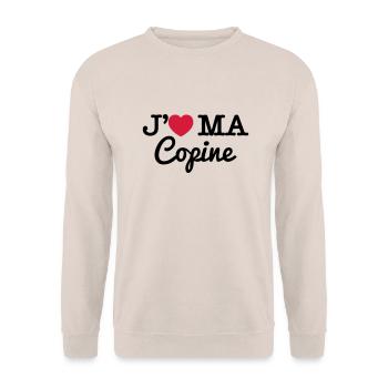 J'aime ma copine - Sweat-shirt Unisexe - sable - Devant - Alina (178cm) & Michal (187cm)