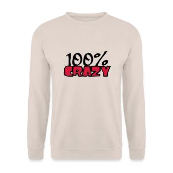 confus 100 cent pour cent texte de bande dessinée - Sweat-shirt Unisexe - sable - Devant - Alina (178cm) & Michal (187cm)