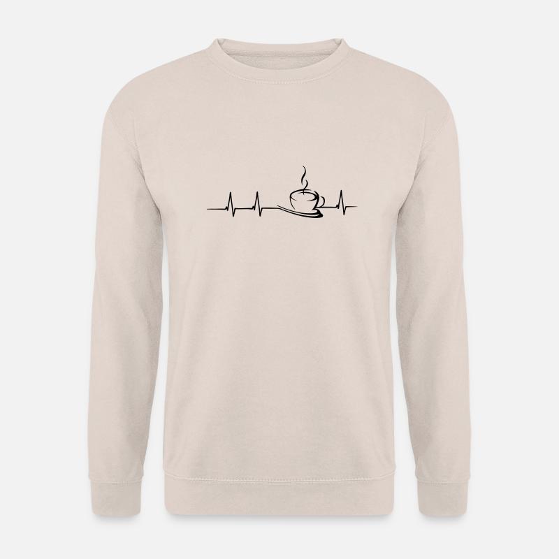 Kaffee Herzschlag - Unisex Pullover - Sand