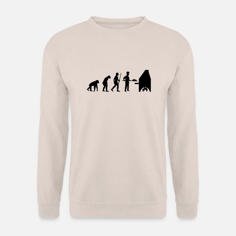 L'évolution du pizzaïolo - Sweat-shirt Unisexe - sable