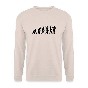 Geige - Unisex Pullover - Sand - Vorne - Alina (178cm) & Michal (187cm)