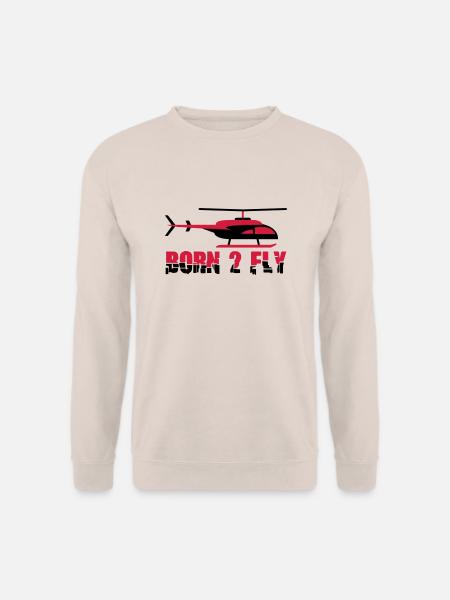 Syntynyt lentää Cool Heli Design - Unisex svetaripaita - hiekka