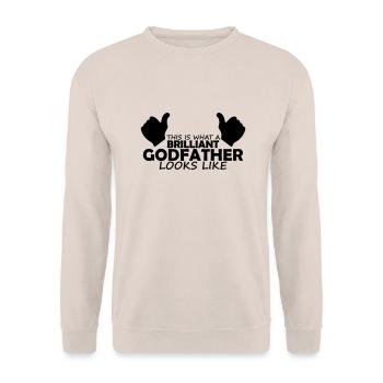 brilliant godfather - Unisex Sweatshirt - sand - Front - Alina (178cm) & Michal (187cm)