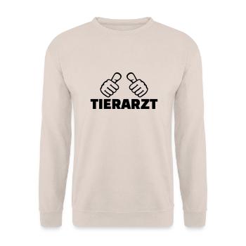 Tierarzt - Unisex Pullover - Sand - Vorne - Alina (178cm) & Michal (187cm)