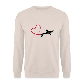 Kunstflug aerobatic Fox Geschenk - Unisex Pullover - Sand - Vorne - Alina (178cm) & Michal (187cm)