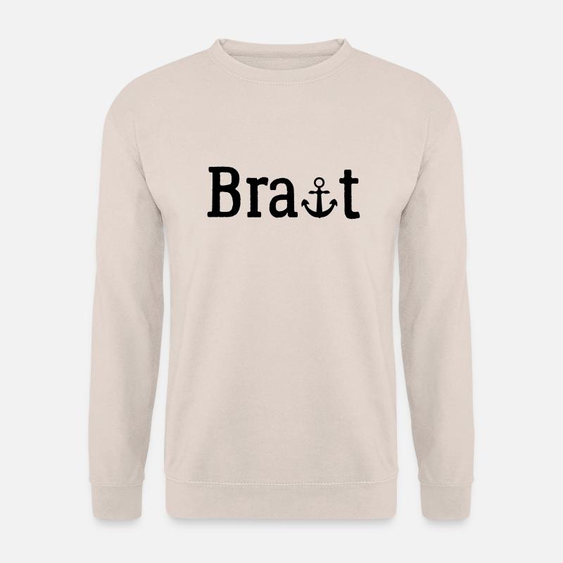 Braut Outfit | Maritim mit Anker | Junggesellinnen - Unisex Pullover - Sand