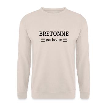 Bretagne / Breton / Bretonne / BZH / Breizh - Unisex Sweatshirt - sand - Front - Alina (178cm) & Michal (187cm)