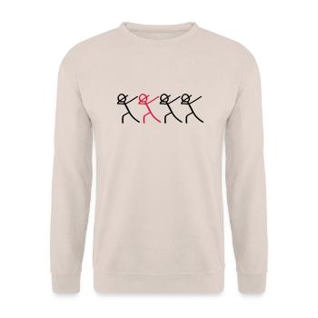 dabbing team figures - Unisex Pullover - Sand - Vorne - Alina (178cm) & Michal (187cm)
