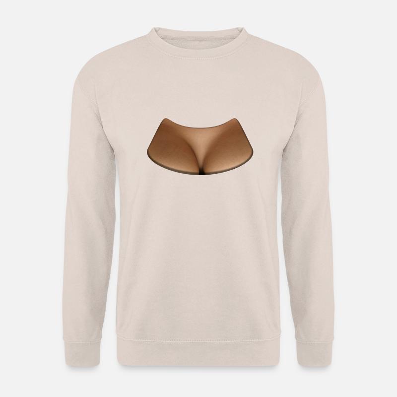 Dekolleté - Brüste - Unisex Pullover - Sand