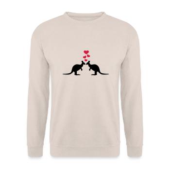 Känguru - Unisex Pullover - Sand - Vorne - Alina (178cm) & Michal (187cm)