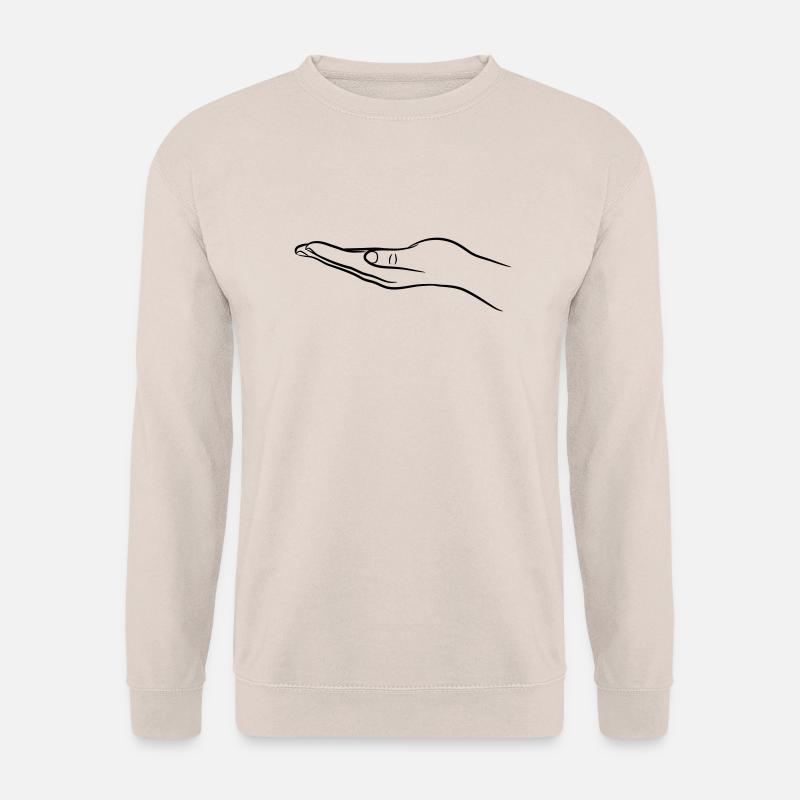 Hand offen nehmen - Unisex Pullover - Sand