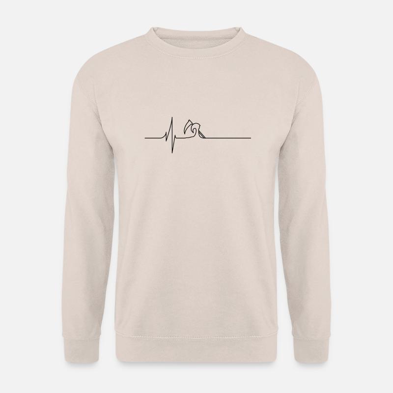 Elektrokardiogramm - Tod - Schwarz - Unisex Pullover - Sand