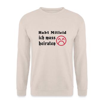 junggesellenabschied - Unisex Pullover - Sand - Vorne - Alina (178cm) & Michal (187cm)