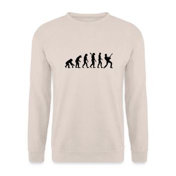 Evolution Rock Musiker - Unisex Pullover - Sand - Vorne - Alina (178cm) & Michal (187cm)