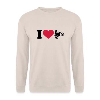 I love Motocross - Sweat-shirt Unisexe - sable - Devant - Alina (178cm) & Michal (187cm)