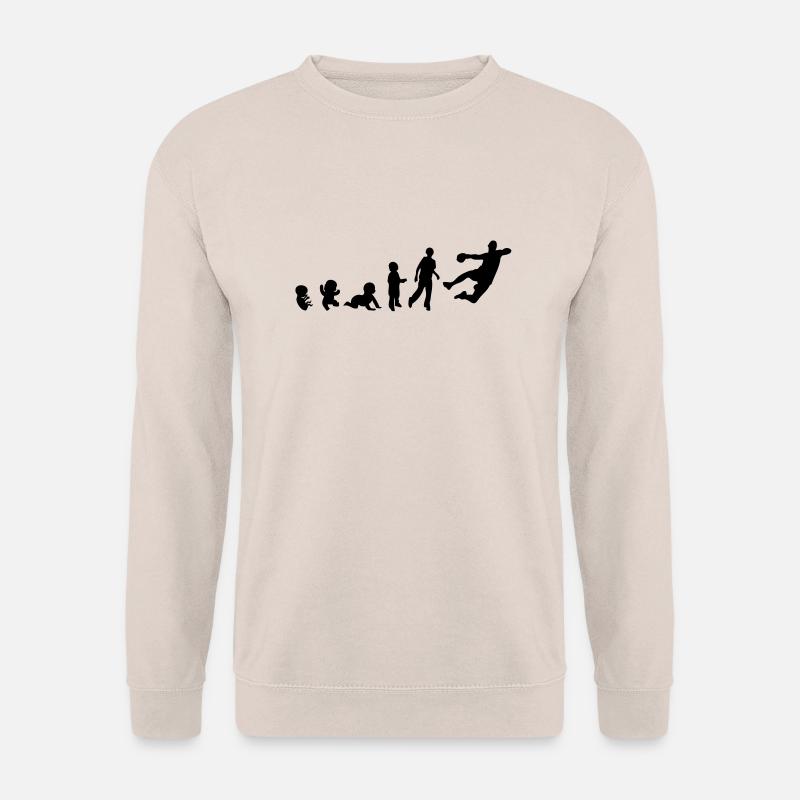 Handball-Sport-Evolution der Menschenrechte - Unisex Pullover - Sand