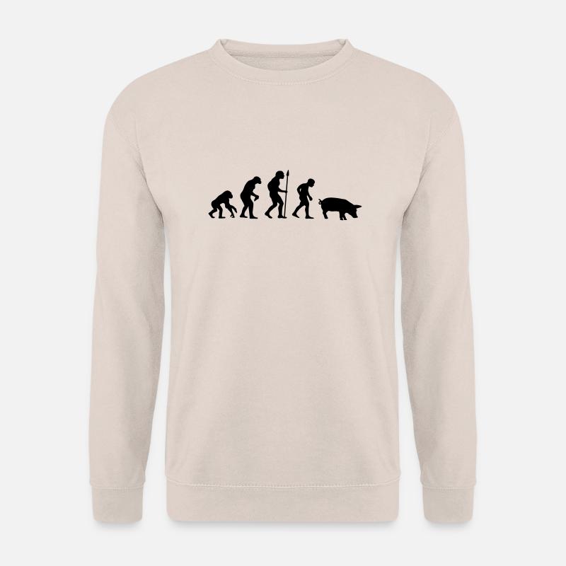 evolution__pig__f1 - Unisex Pullover - Sand