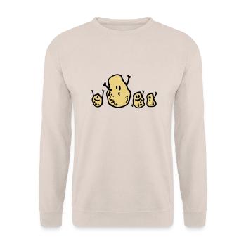 happy potatoes - Unisex Pullover - Sand - Vorne - Alina (178cm) & Michal (187cm)