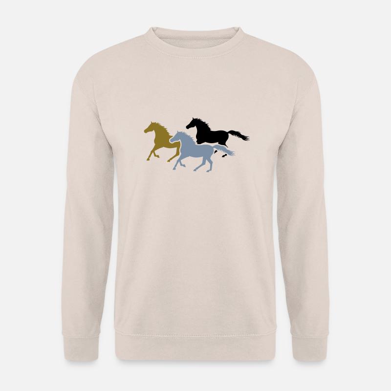 Herd of Galloping Horses - Unisex Pullover - Sand