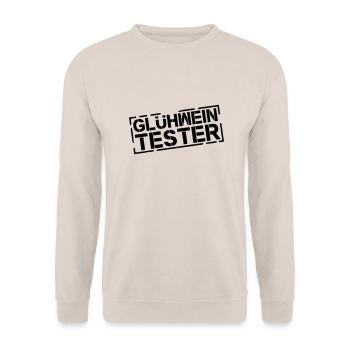 gluehwein_tester_di1 - Unisex Pullover - Sand - Vorne - Alina (178cm) & Michal (187cm)