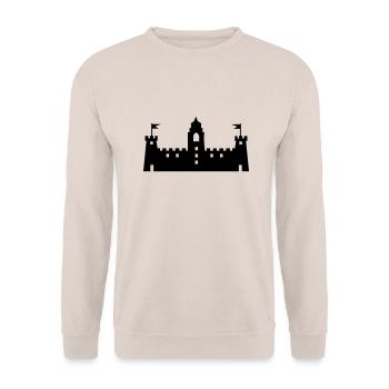 burg_2 - Unisex Sweatshirt - sand - Front - Alina (178cm) & Michal (187cm)