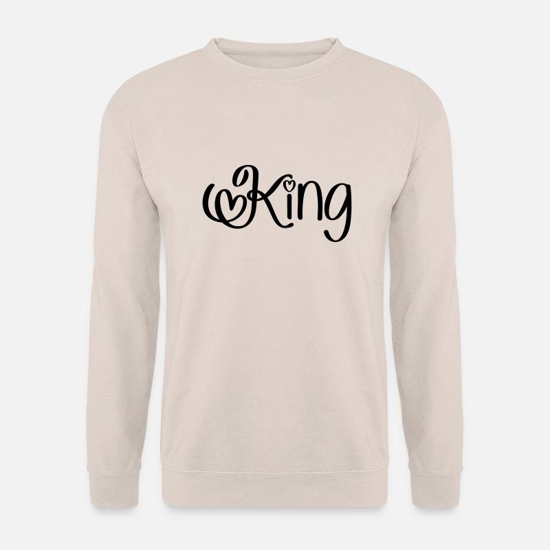 King mit Herz - Unisex Pullover - Sand