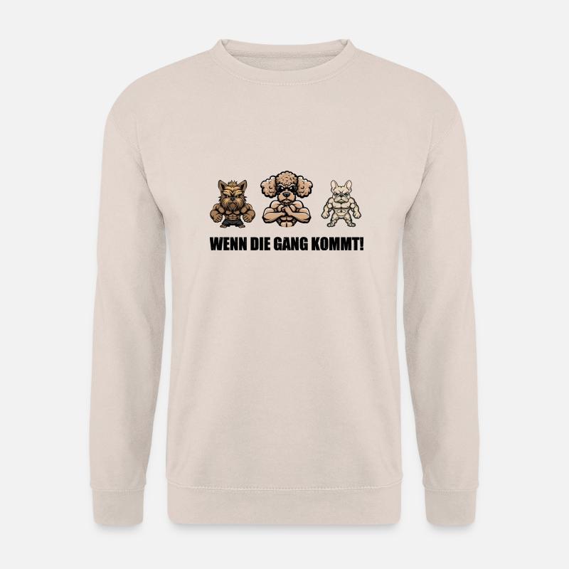 Hundegang Wenn die Gang Kommt! - Unisex Pullover - Sand