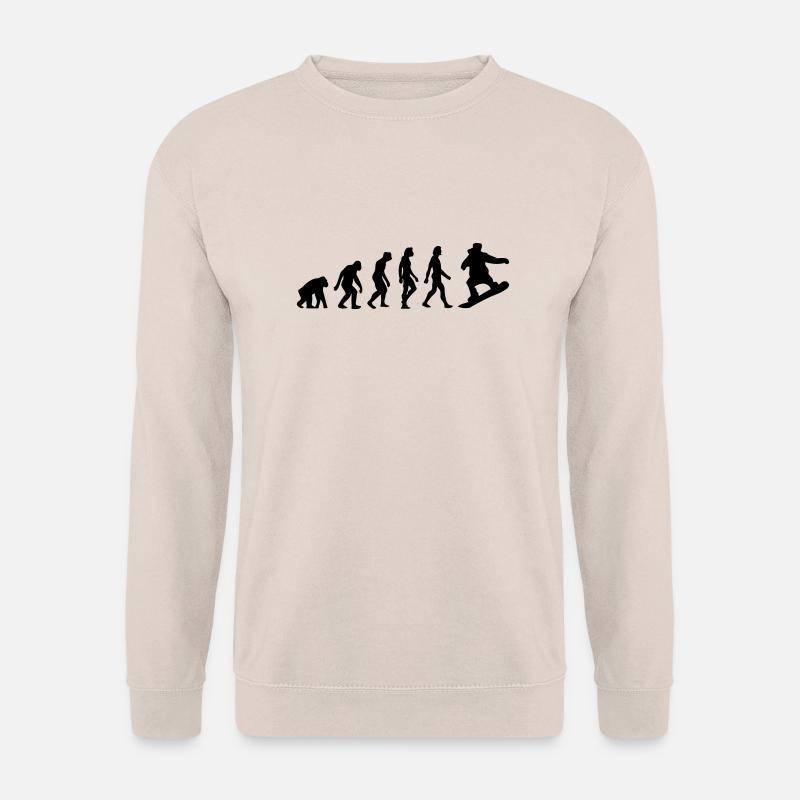 L évolution de Snowboard - Sweat-shirt Unisexe - sable